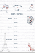 Paris itinerary pack of 2